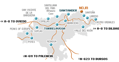Map of Cantabria